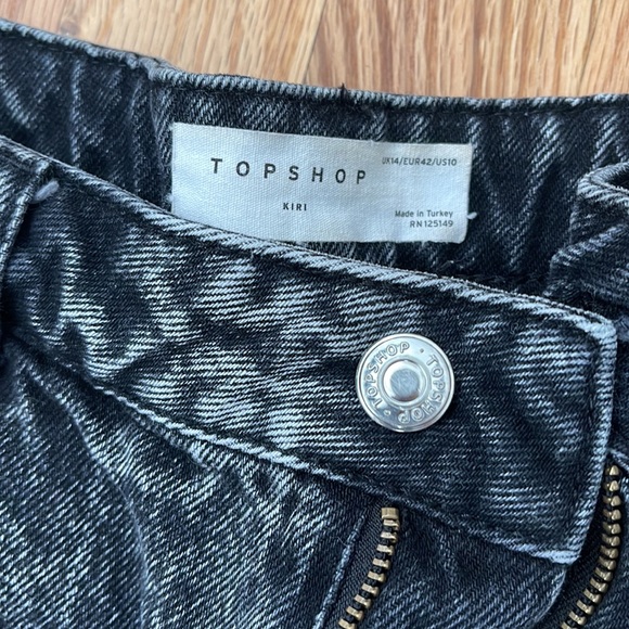 Topshop Black Jean Shorts size 10 - Picture 2 of 4